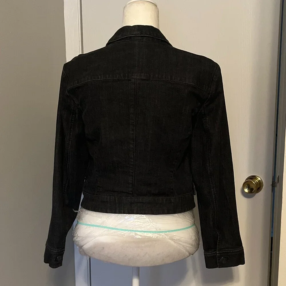 New York & Company Charcoal Gray Denim Blazer - Picture 2 of 10